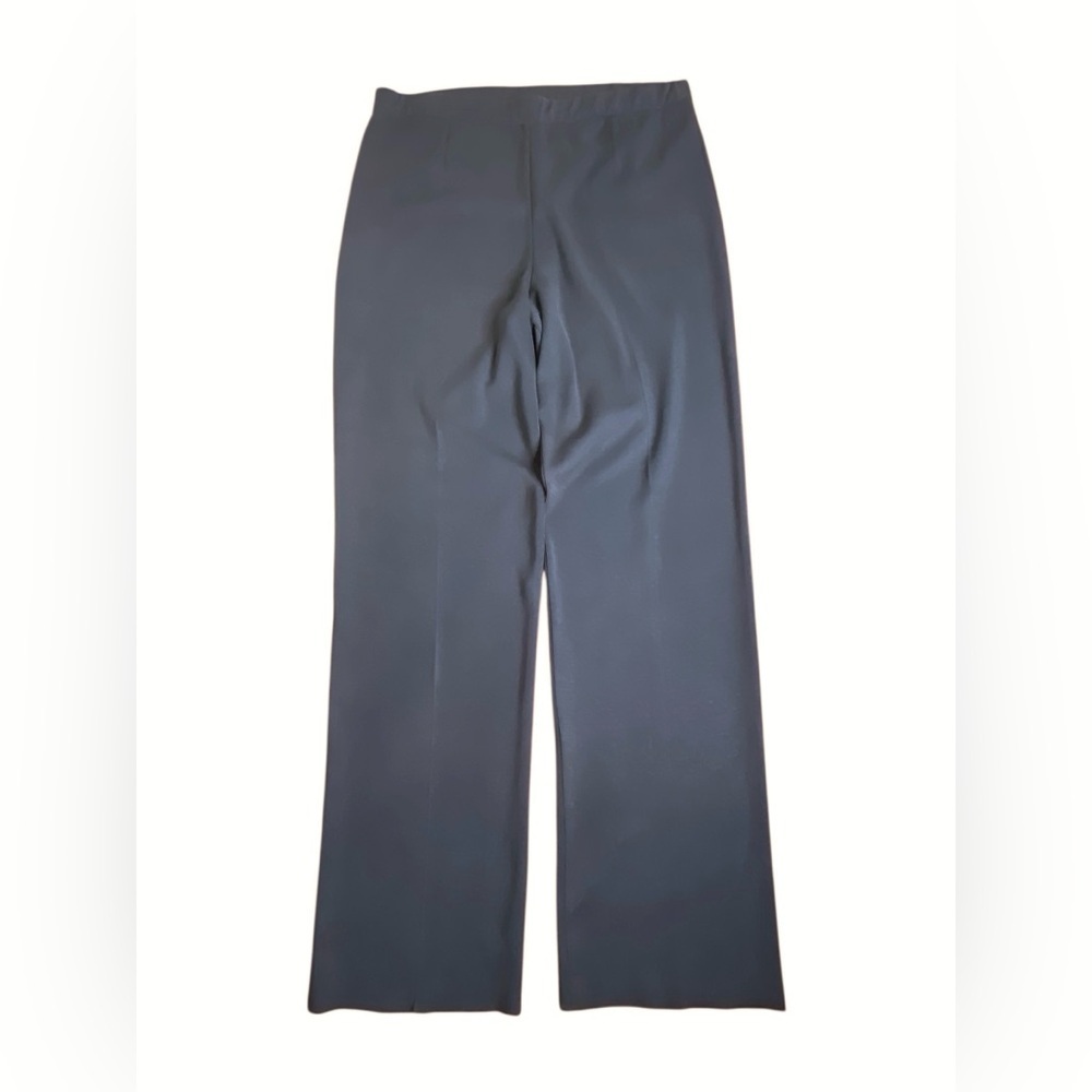 Ming Wang Knit Classic Cut Ankle Pants In Granite Women’s Size L